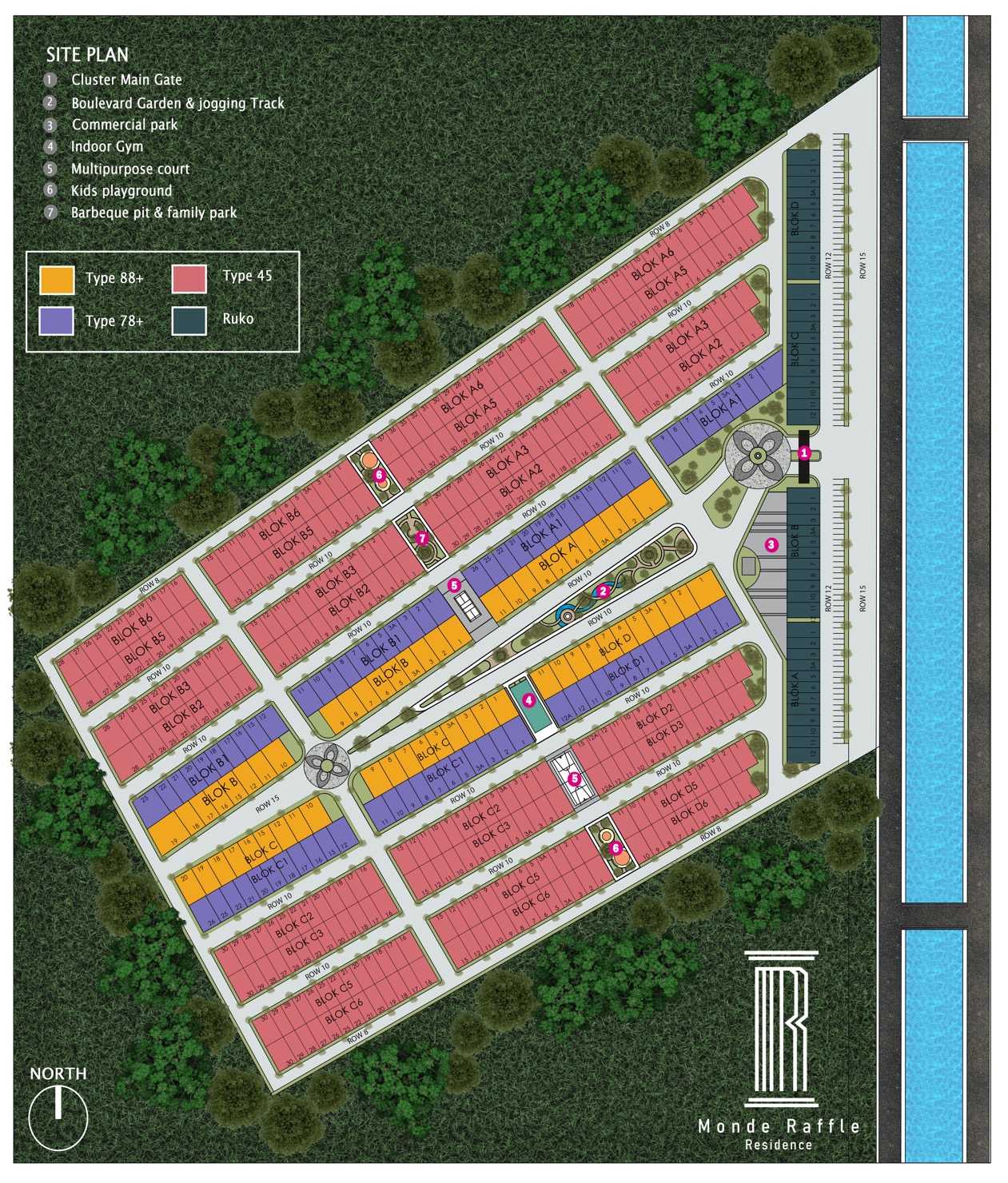 Monde Raffle Residence siteplan